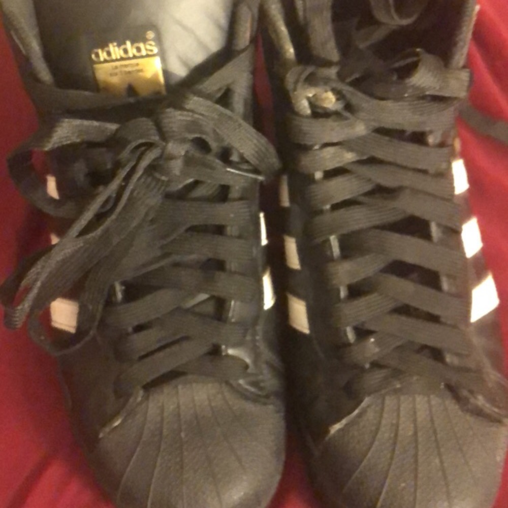 Black and white adidas